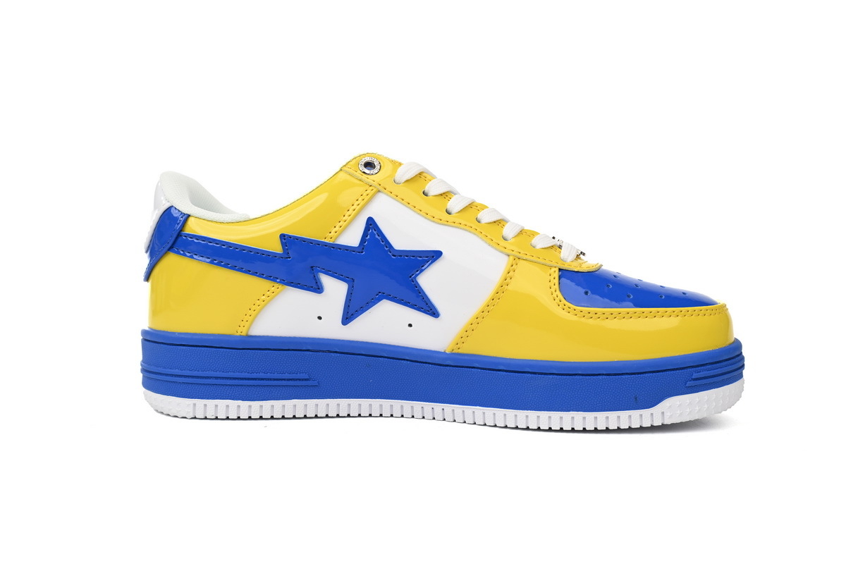 A Bathing Ape Bape Sta Low White Baolan Yellow