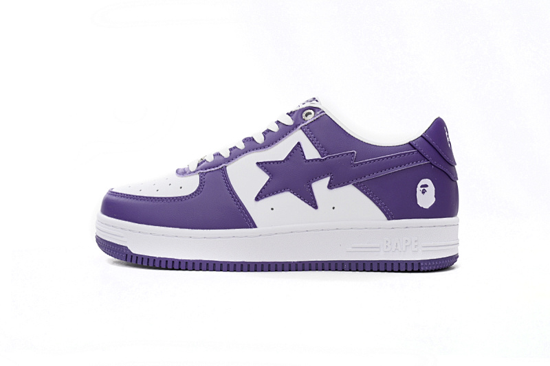 A Bathing Ape Bape Sta Low White Purple