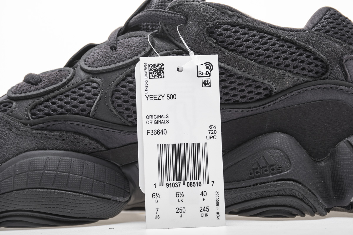 Yeezy 500 Utility Black Sneakers F36640
