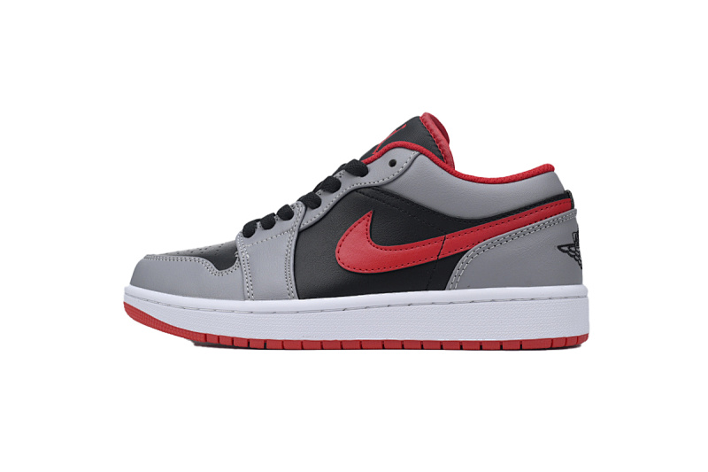 Air Jordan 1 Low Light Smoke Grey Gym Red 553558-060