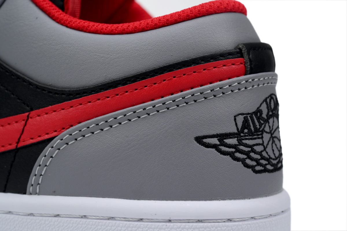 Air Jordan 1 Low Light Smoke Grey Gym Red 553558-060