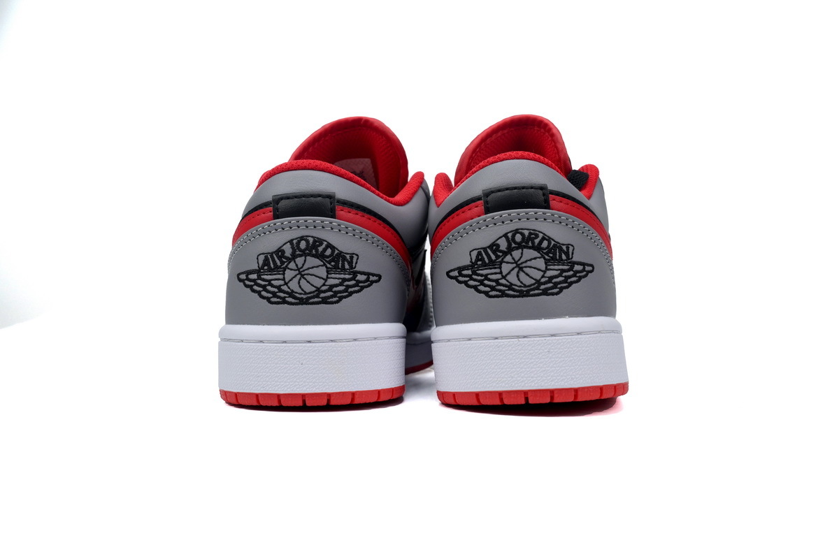 Air Jordan 1 Low Light Smoke Grey Gym Red 553558-060