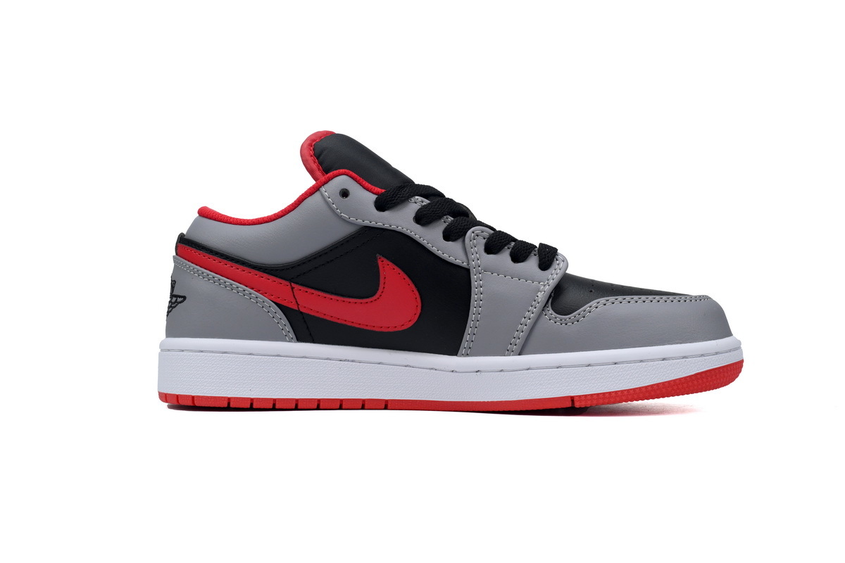 Air Jordan 1 Low Light Smoke Grey Gym Red 553558-060