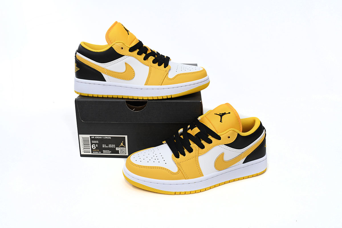 Air Jordan 1 Low Yellow Black White 553560-701