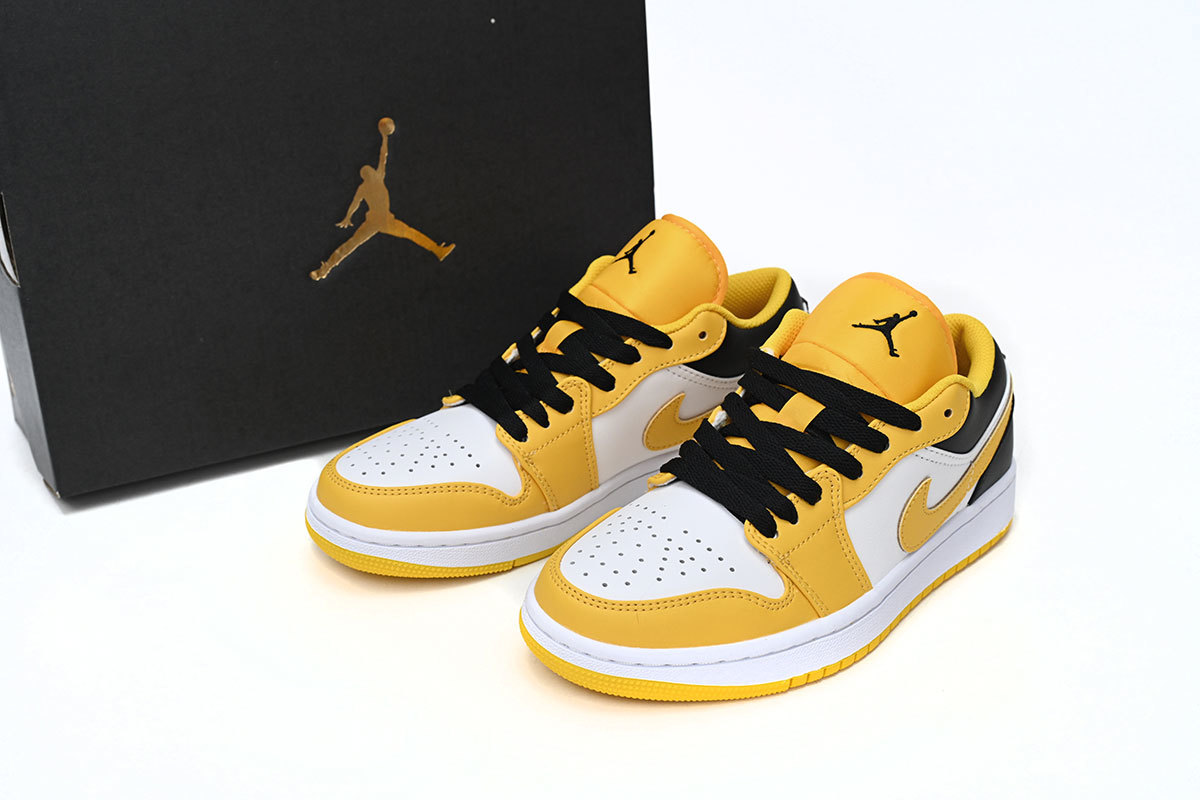 Air Jordan 1 Low Yellow Black White 553560-701