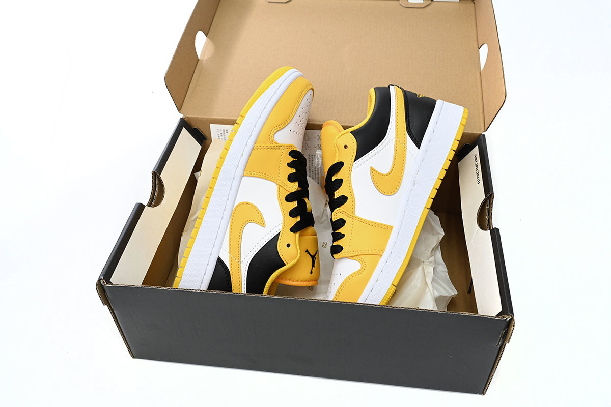 Air Jordan 1 Low Yellow Black White 553560-701