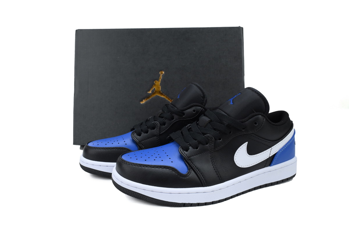 Air Jordan 1 Low Black Royal Blue White 555112-042