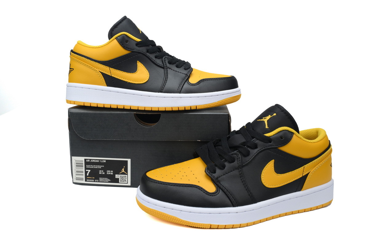 Air Jordan 1 Low Taxi Black Yellow Sneakers