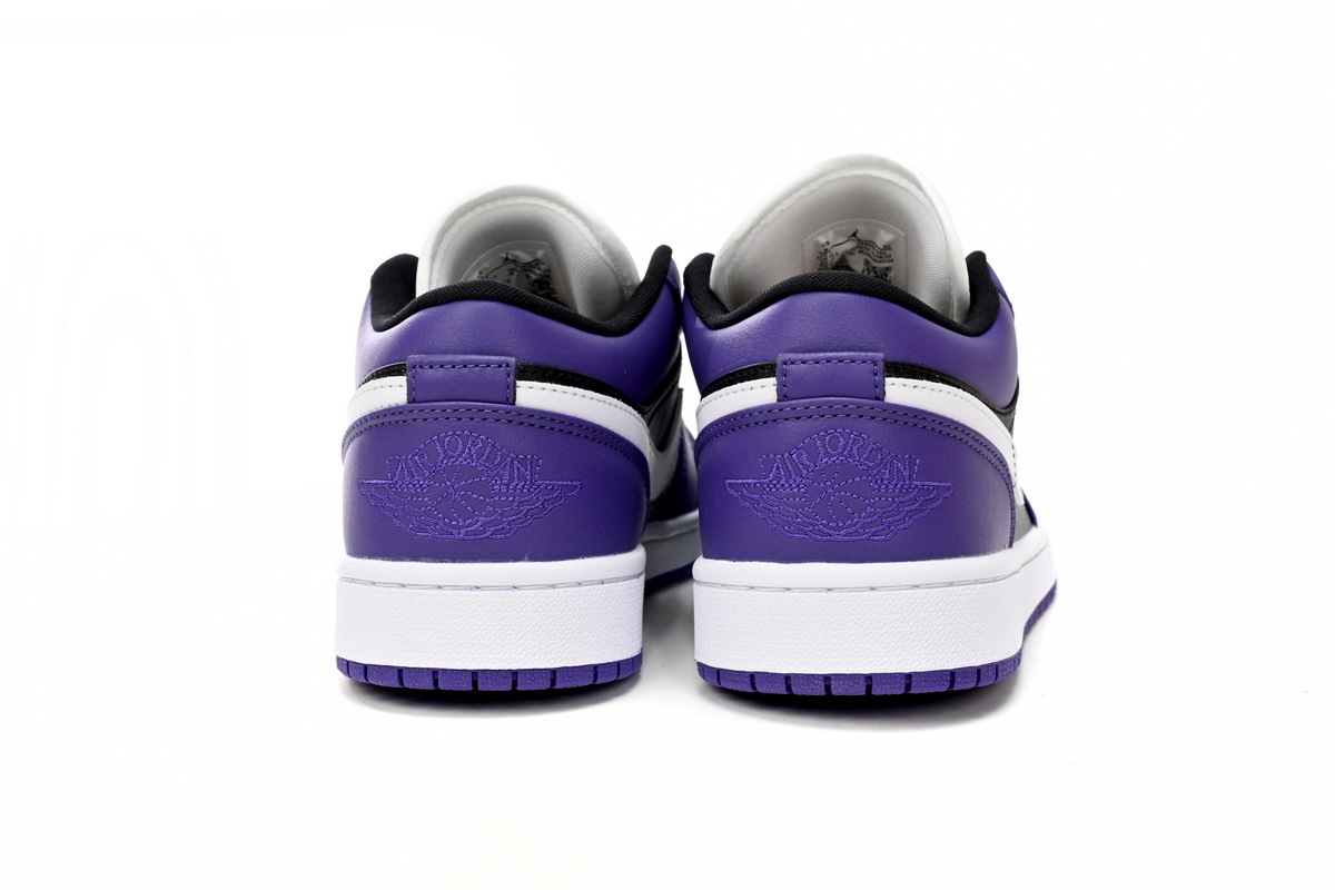 Air Jordan 1 Low Sneakers Black Purple Splice