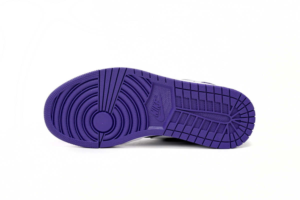 Air Jordan 1 Low Sneakers Black Purple Splice