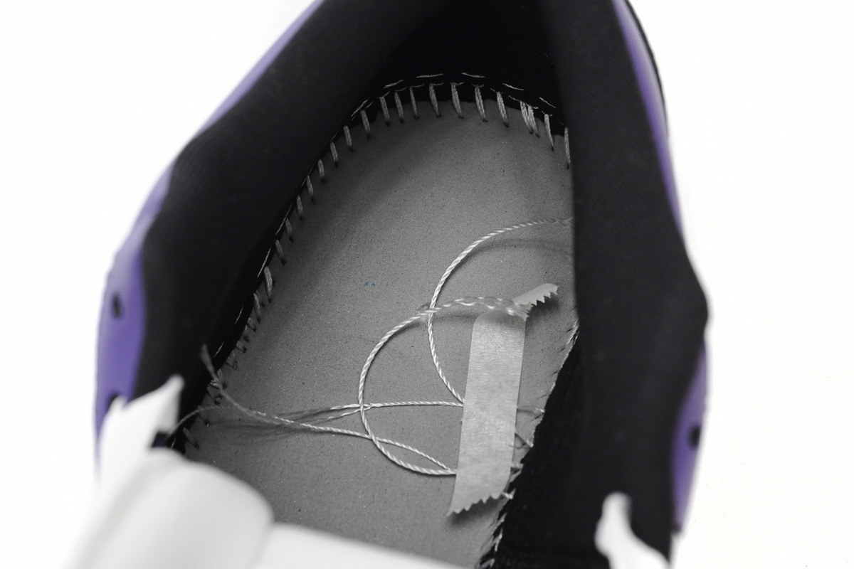 Air Jordan 1 Low Sneakers Black Purple Splice