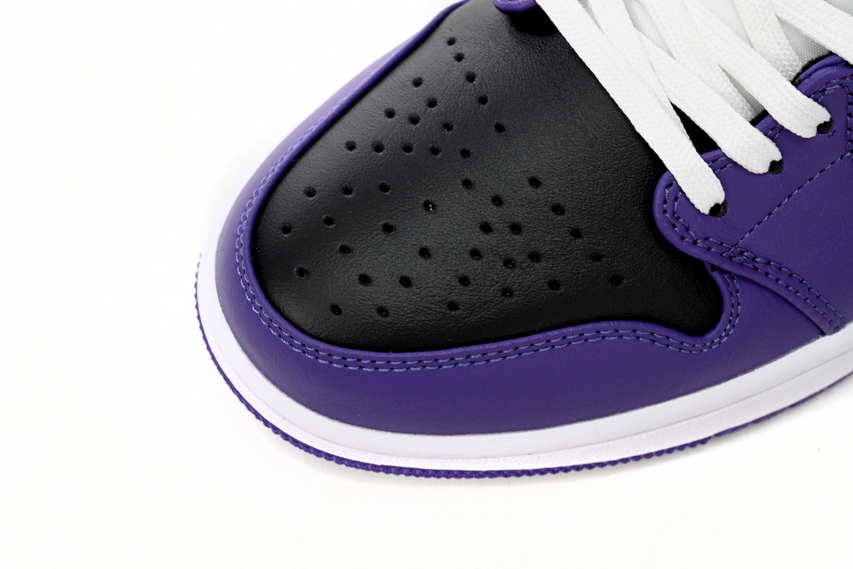 Air Jordan 1 Low Sneakers Black Purple Splice
