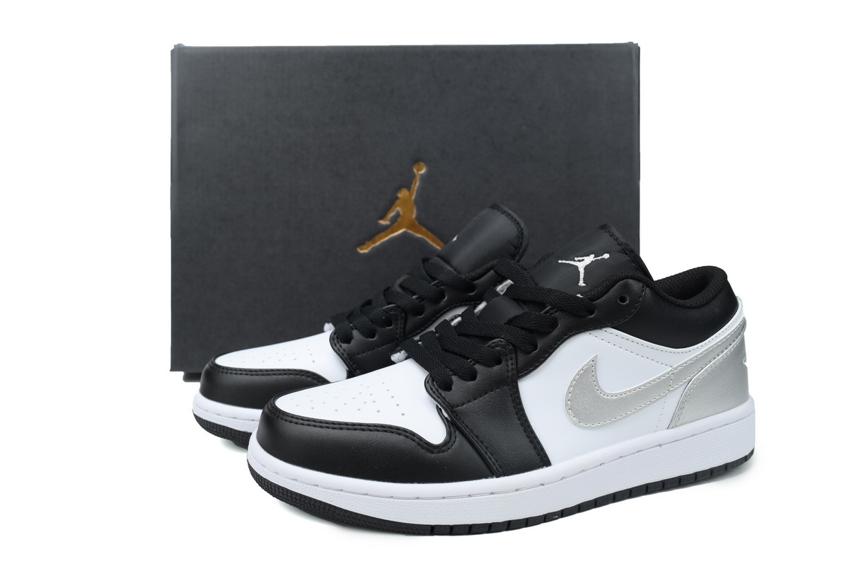 Air Jordan 1 Low Black Silver