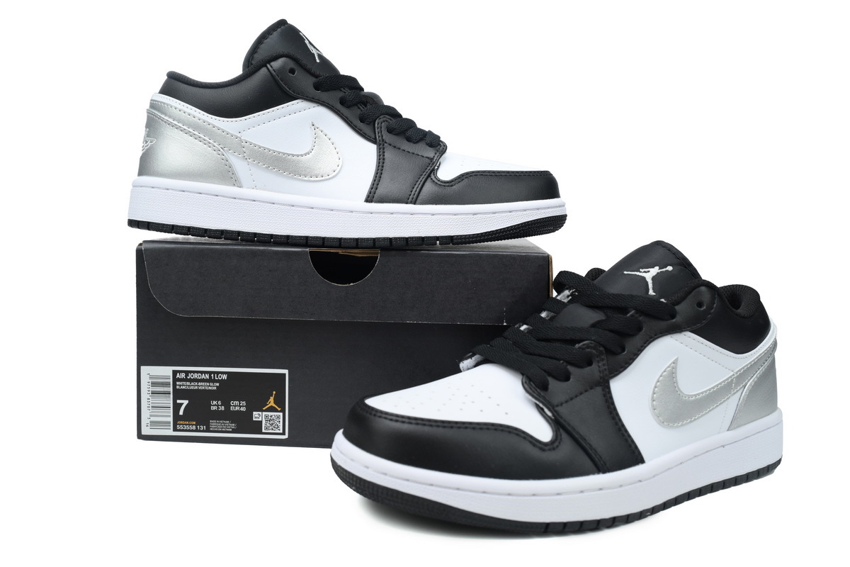 Air Jordan 1 Low Black Silver