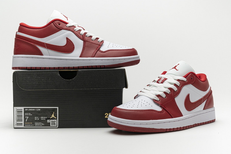 Air Jordan 1 Low White Red 553558161