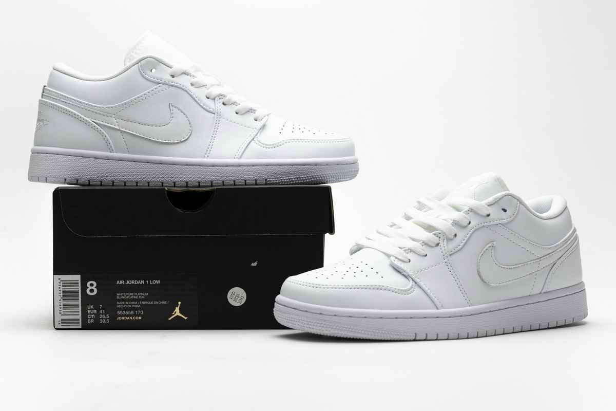 Air Jordan 1 Low White Pure Platnium