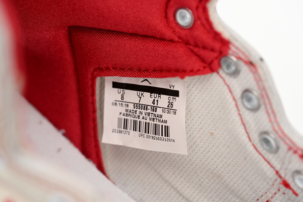 Air Jordan 1 High OG Phantom Red Stitch Leather Sneaker DB4612-100