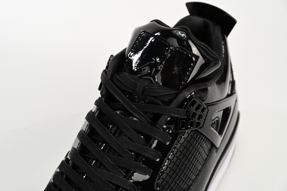 Air Jordan 4 Retro Black Cat Patent Leather Custom