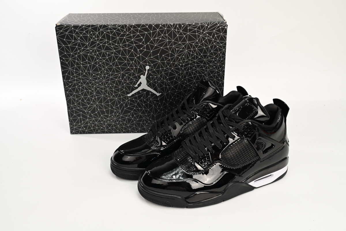 Air Jordan 4 Retro Black Cat Patent Leather Custom