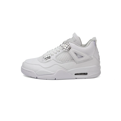 Air Jordan 4 Pure Money Blanco y Plata Metalizado 308497 100 01