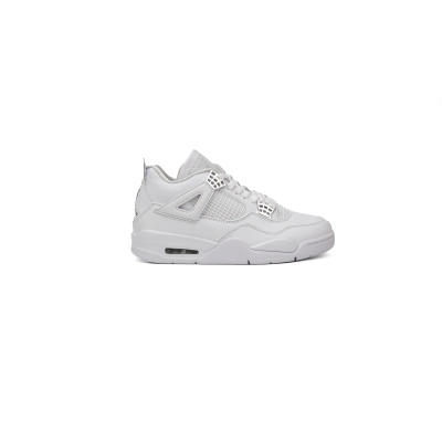 Air Jordan 4 Pure Money Blanco y Plata Metalizado 308497 100 02