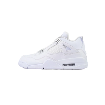 Air Jordan 4 Pure Money Blanco y Plata Metalizado 308497 100 01