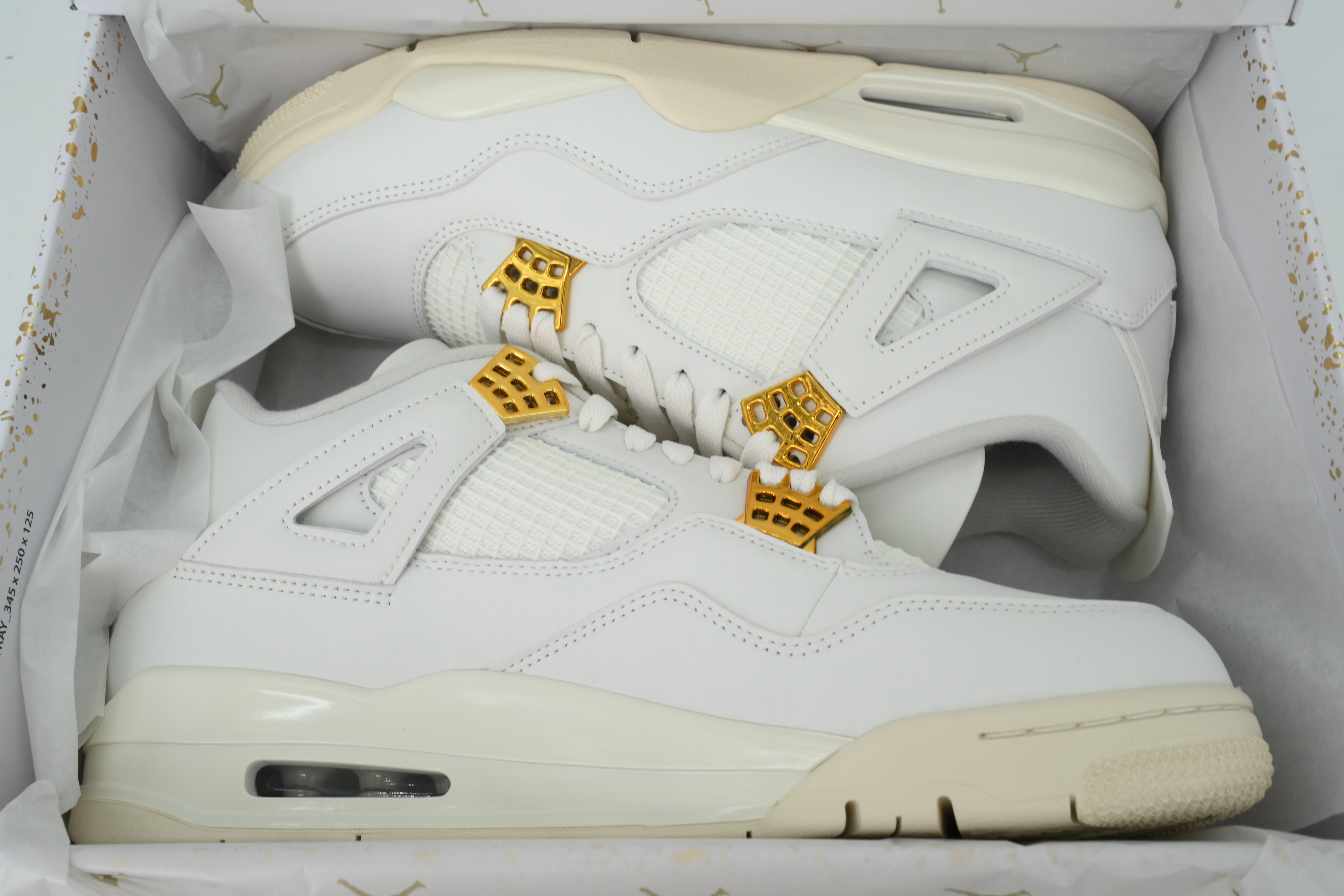 Air Jordan 4 Retro Blanco y Dorado AQ9129170