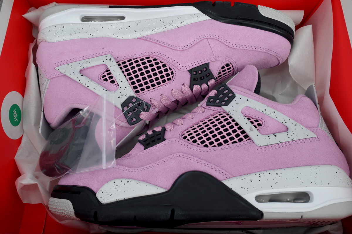 Air Jordan 4 Orchid Orchid Neutral Grey Black White AQ9129 501