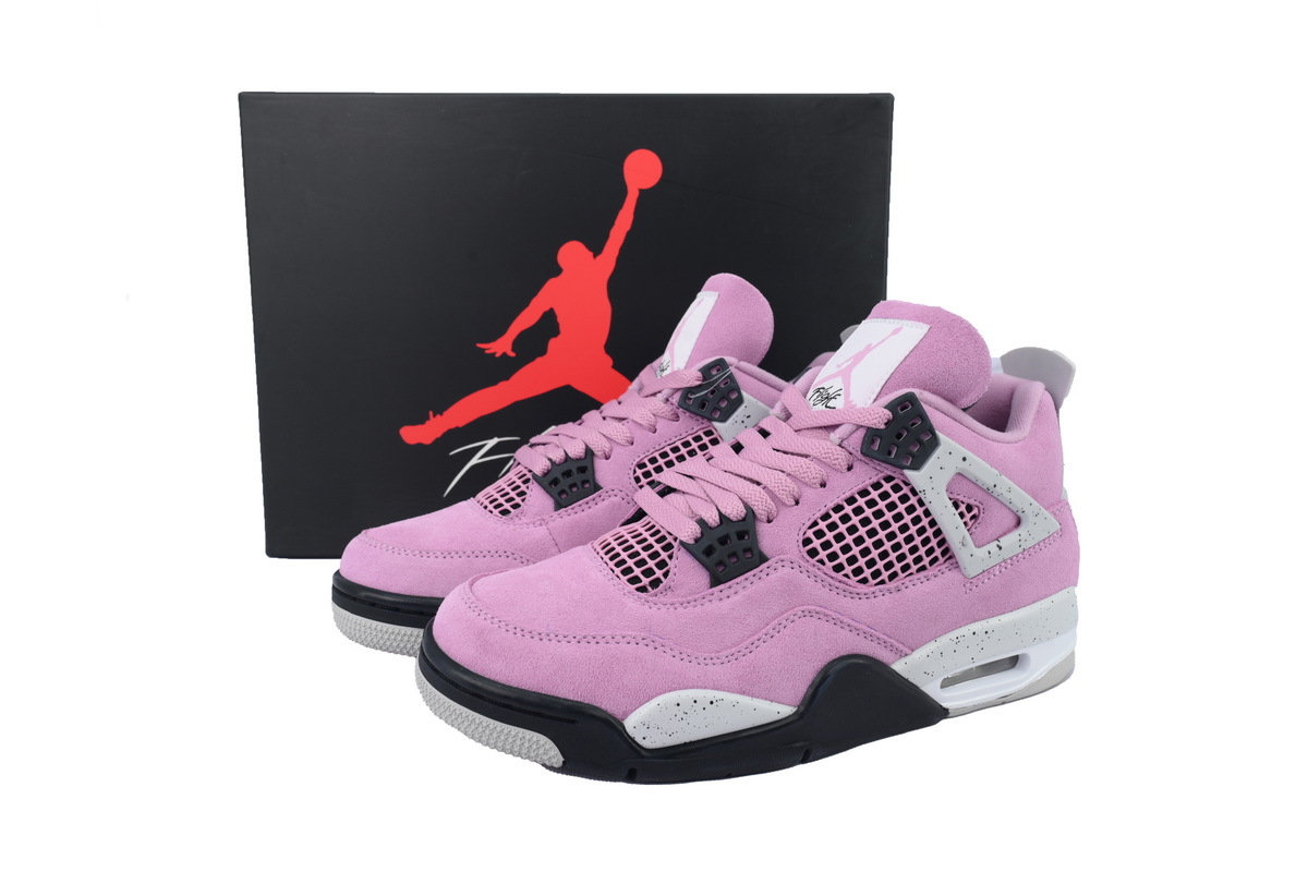 Air Jordan 4 Orchid Orchid Neutral Grey Black White AQ9129 501