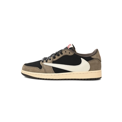 Air Jordan 1 Low OG Medium Olive Black Reverse Swoosh Suede Sneaker CQ4277-001  01