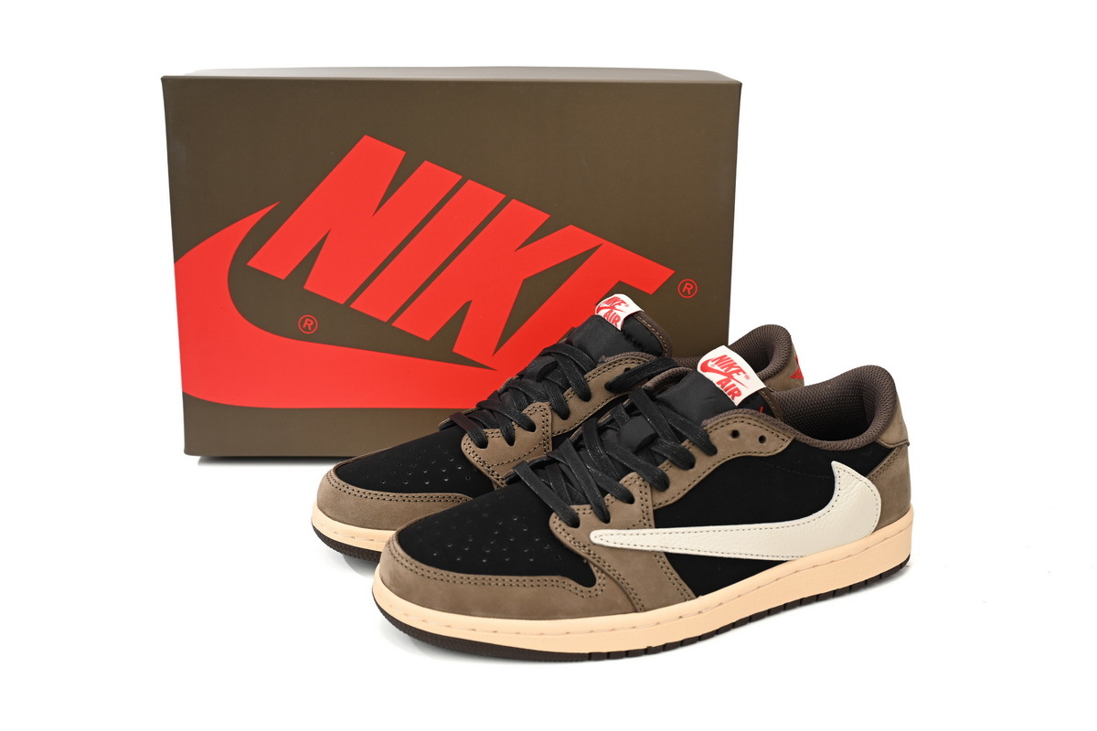 Air Jordan 1 Low OG Medium Olive Black Reverse Swoosh Suede Sneaker CQ4277-001 