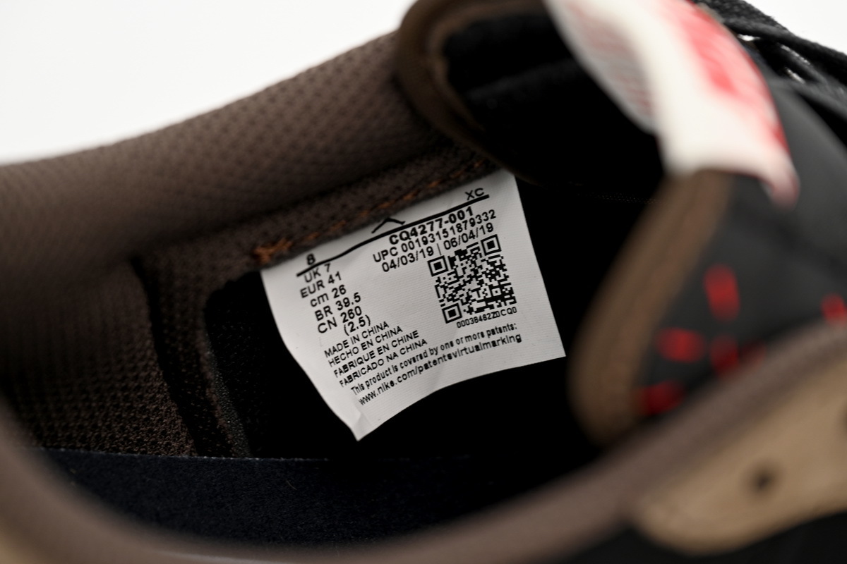 Air Jordan 1 Low OG Medium Olive Black Reverse Swoosh Suede Sneaker CQ4277-001 