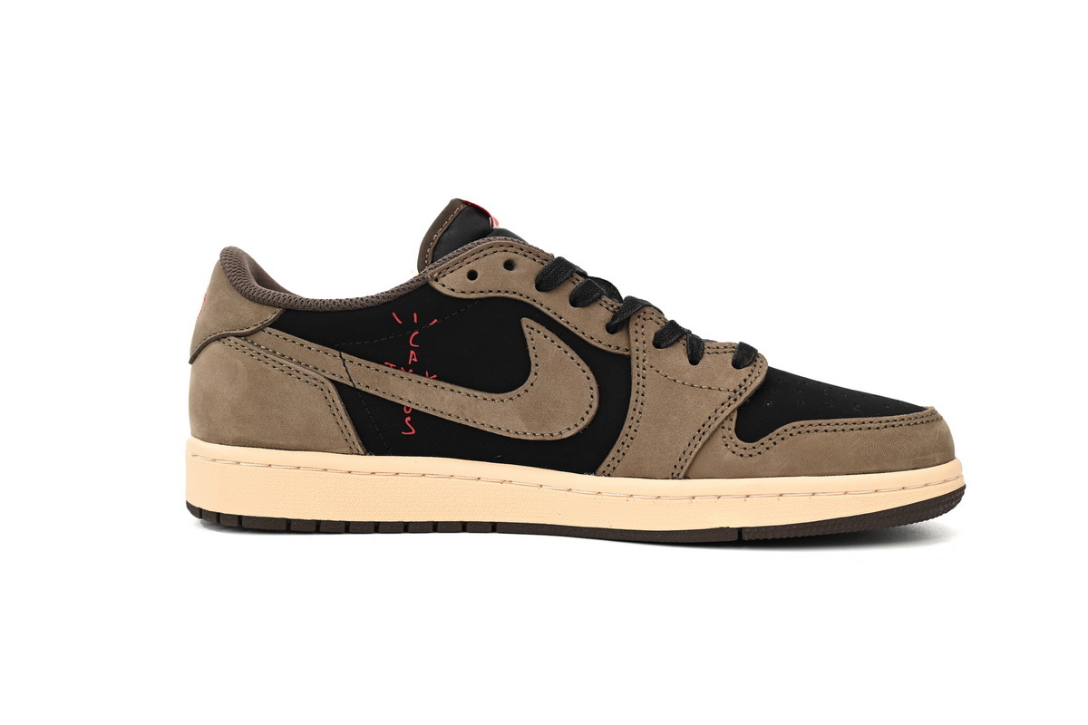 Air Jordan 1 Low OG Medium Olive Black Reverse Swoosh Suede Sneaker CQ4277-001 