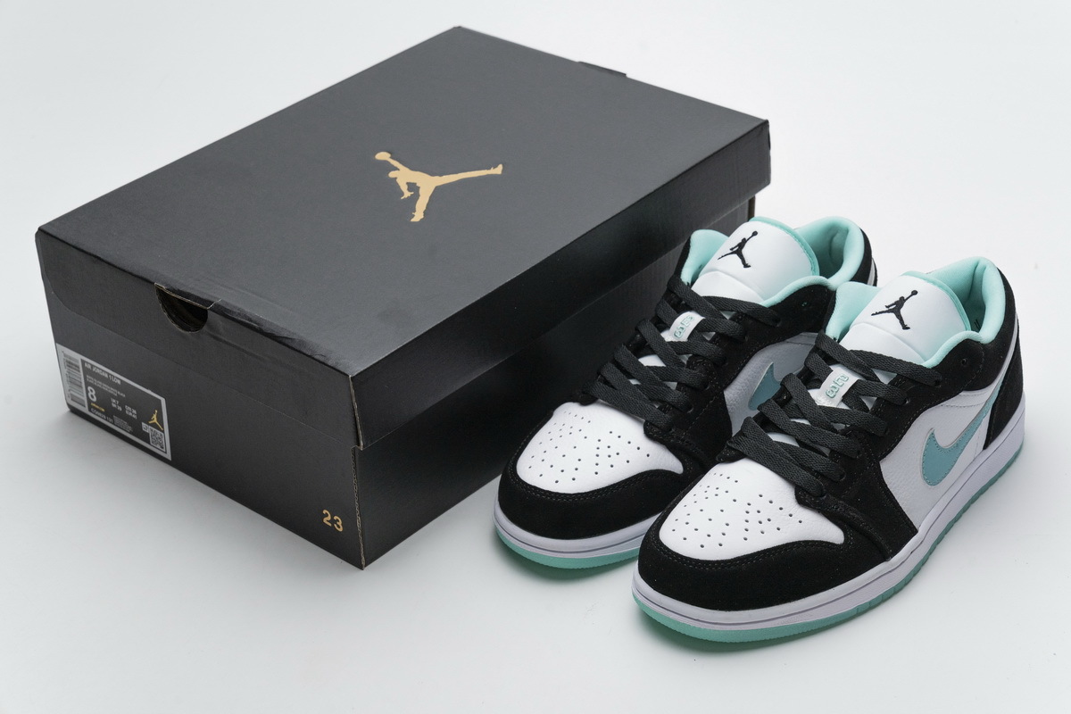 Air Jordan 1 Low Black Island Green White CQ9283-131