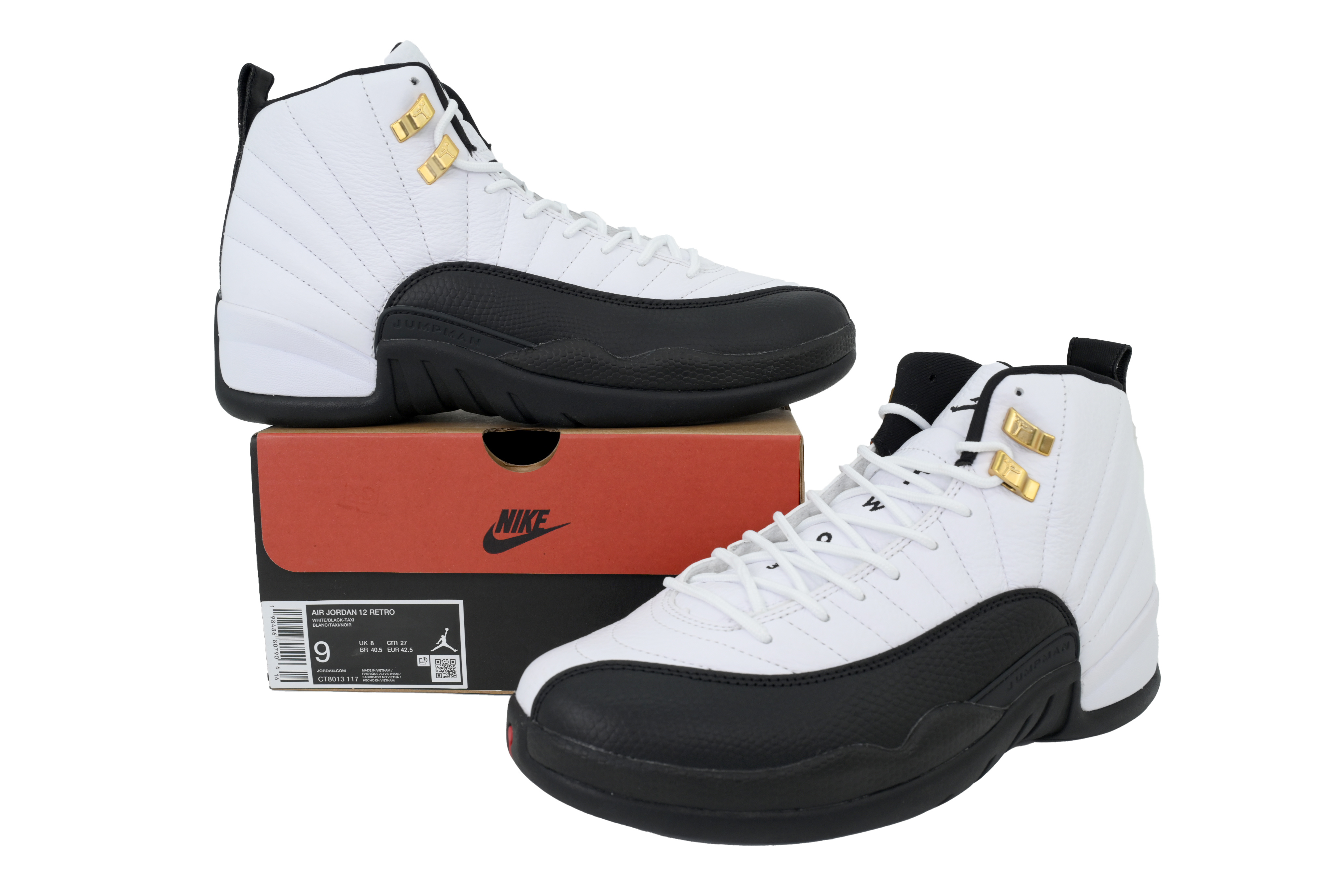  Air Jordan 12 Retro Preto e Dourado Metálico CT8013-117