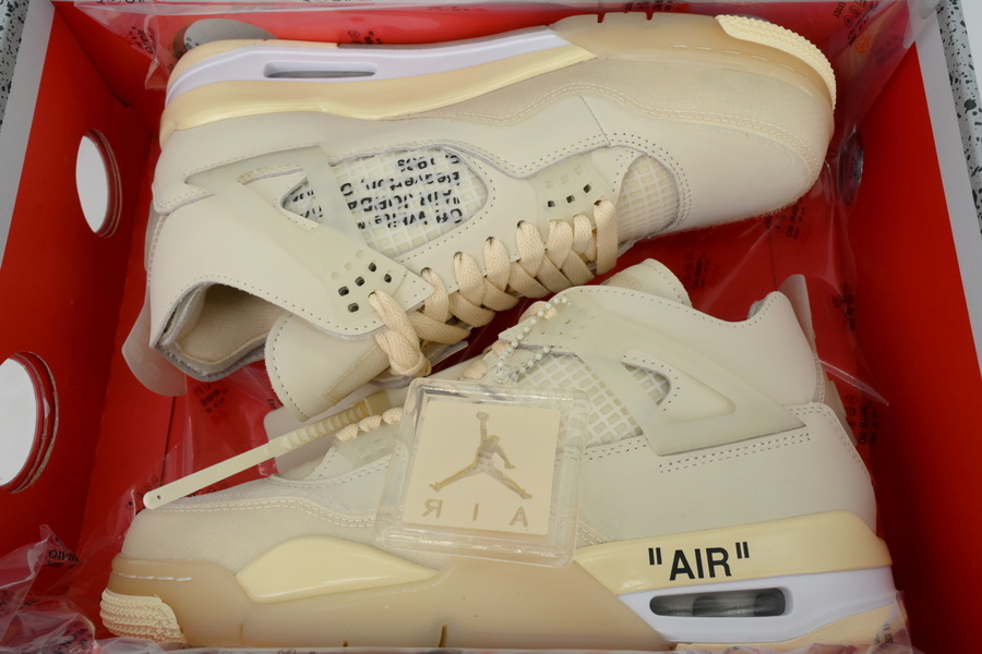  OFF White  Air Jordan 4 Sail CV9388-100