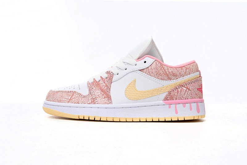 Air Jordan 1 Low SE GS Paint Drip CW7104-601 