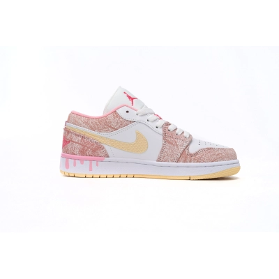 Air Jordan 1 Low SE GS Paint Drip CW7104-601  02