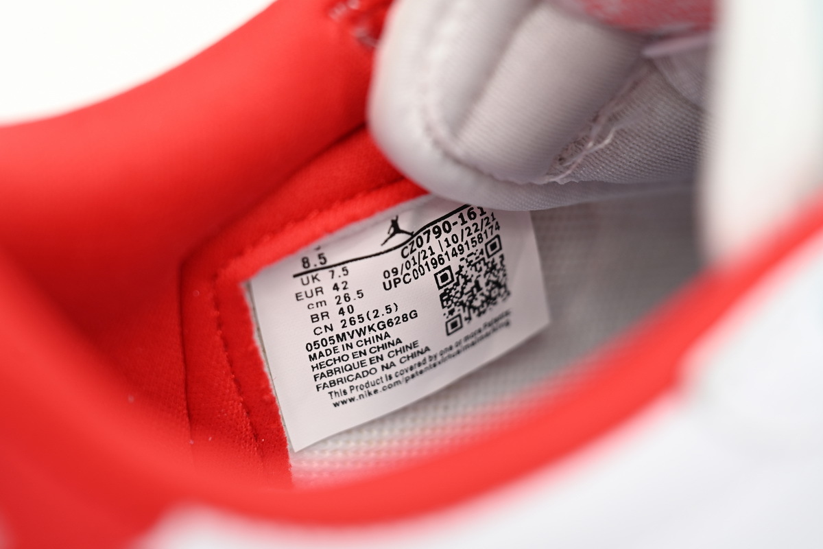 Air Jordan 1 Low OG White Red CZ0790-161 