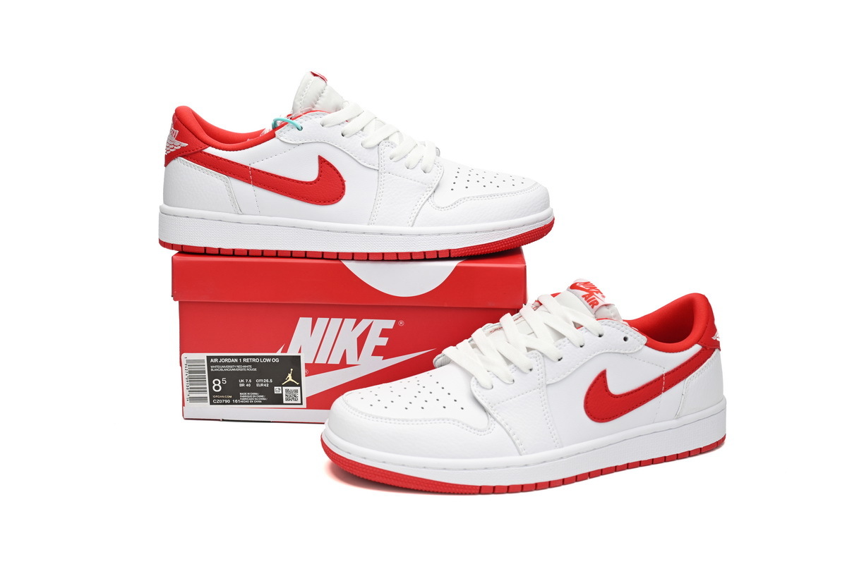 Air Jordan 1 Low OG White Red CZ0790-161 