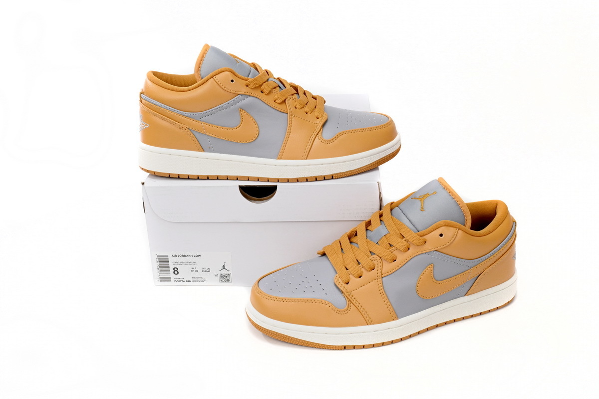 Travis Scott x Air Jordan 1 Low Grayish Yellow DC0774-020 