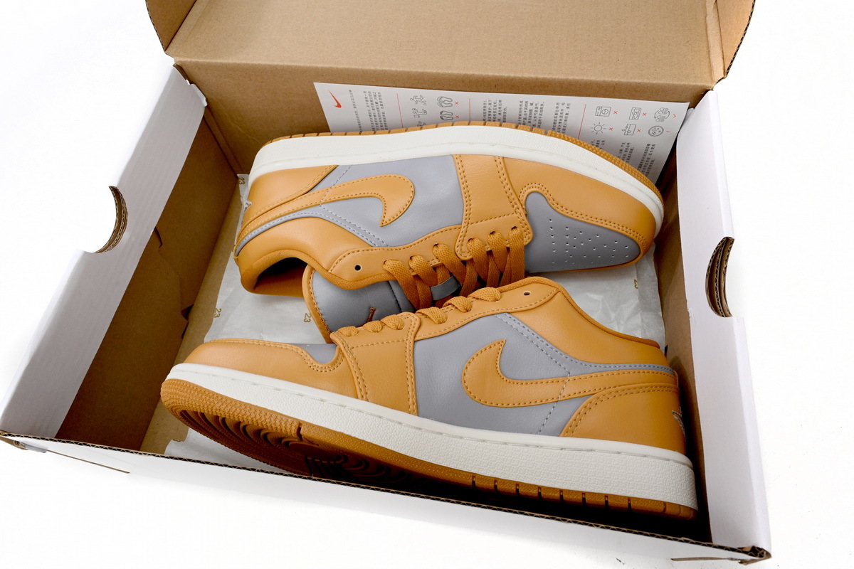Travis Scott x Air Jordan 1 Low Grayish Yellow DC0774-020 