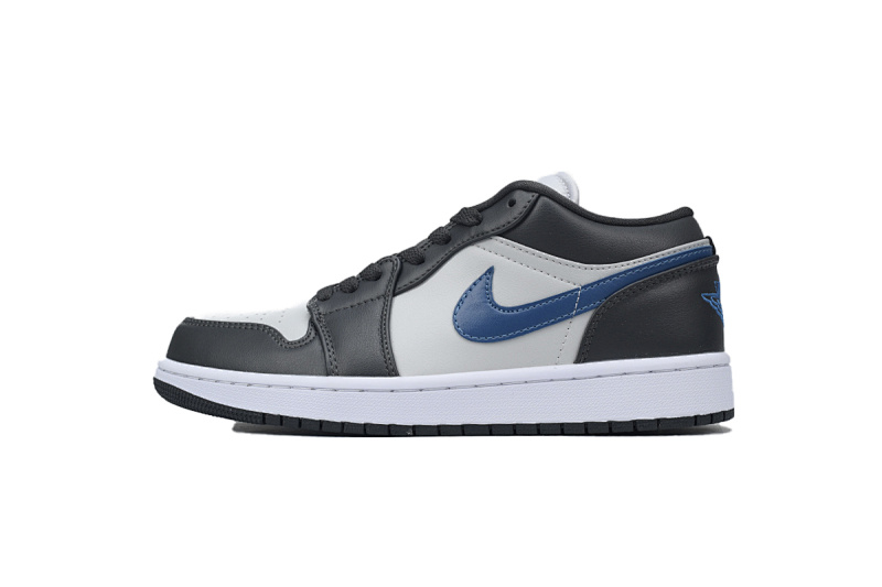 Air Jordan 1 Low Black White Deep Royal Blue DC0774-046