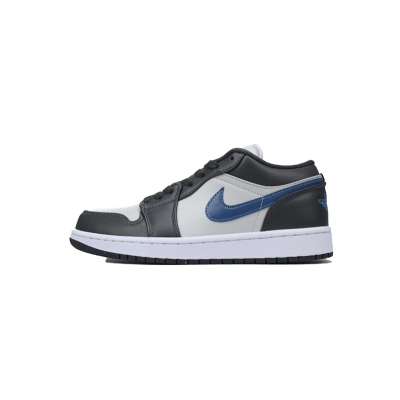 Air Jordan 1 Low Black White Deep Royal Blue DC0774-046 01