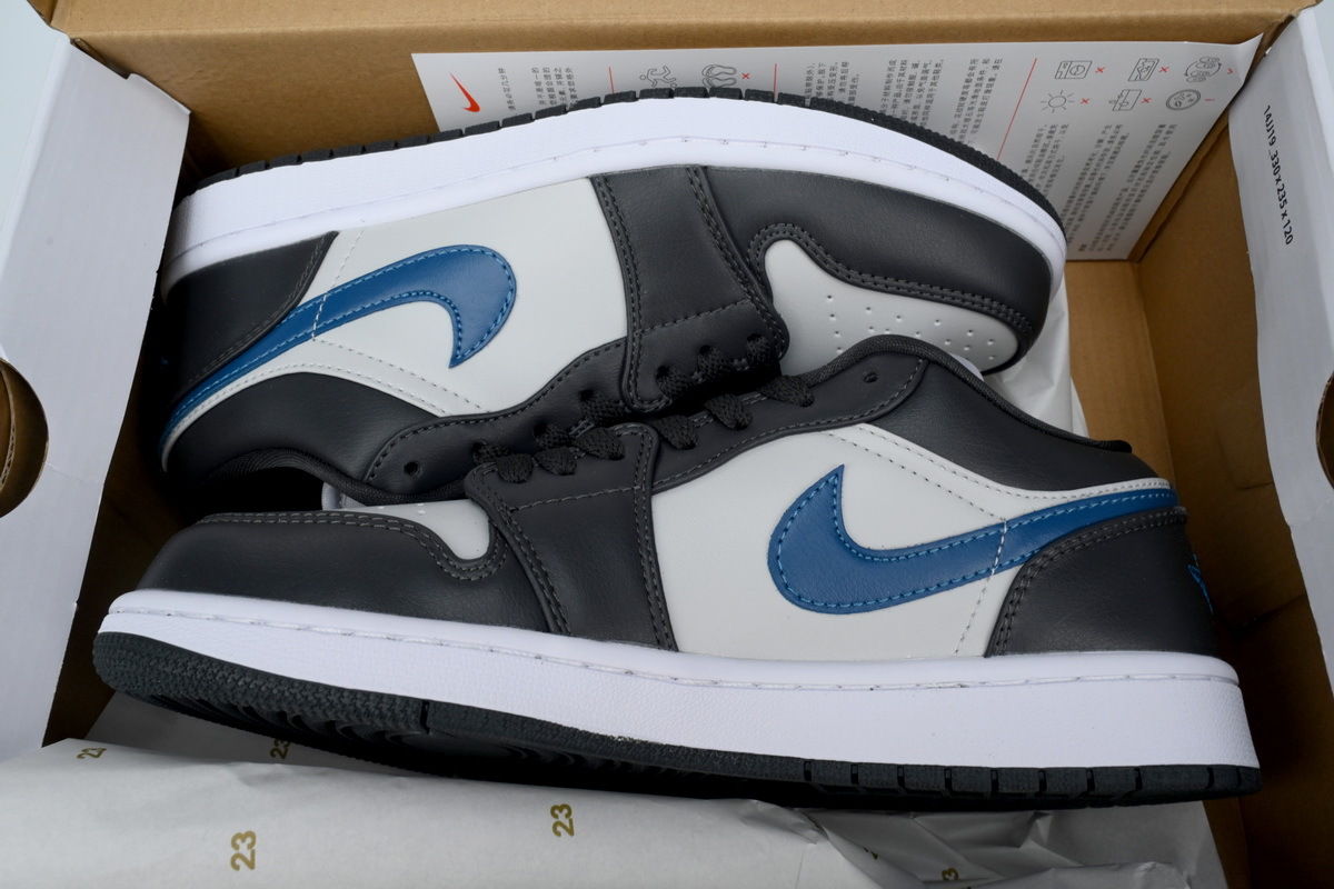 Air Jordan 1 Low Black White Deep Royal Blue DC0774-046