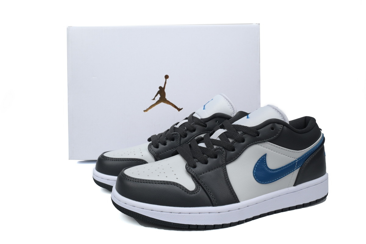 Air Jordan 1 Low Black White Deep Royal Blue DC0774-046