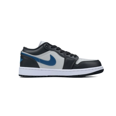 Air Jordan 1 Low Black White Deep Royal Blue DC0774-046 02