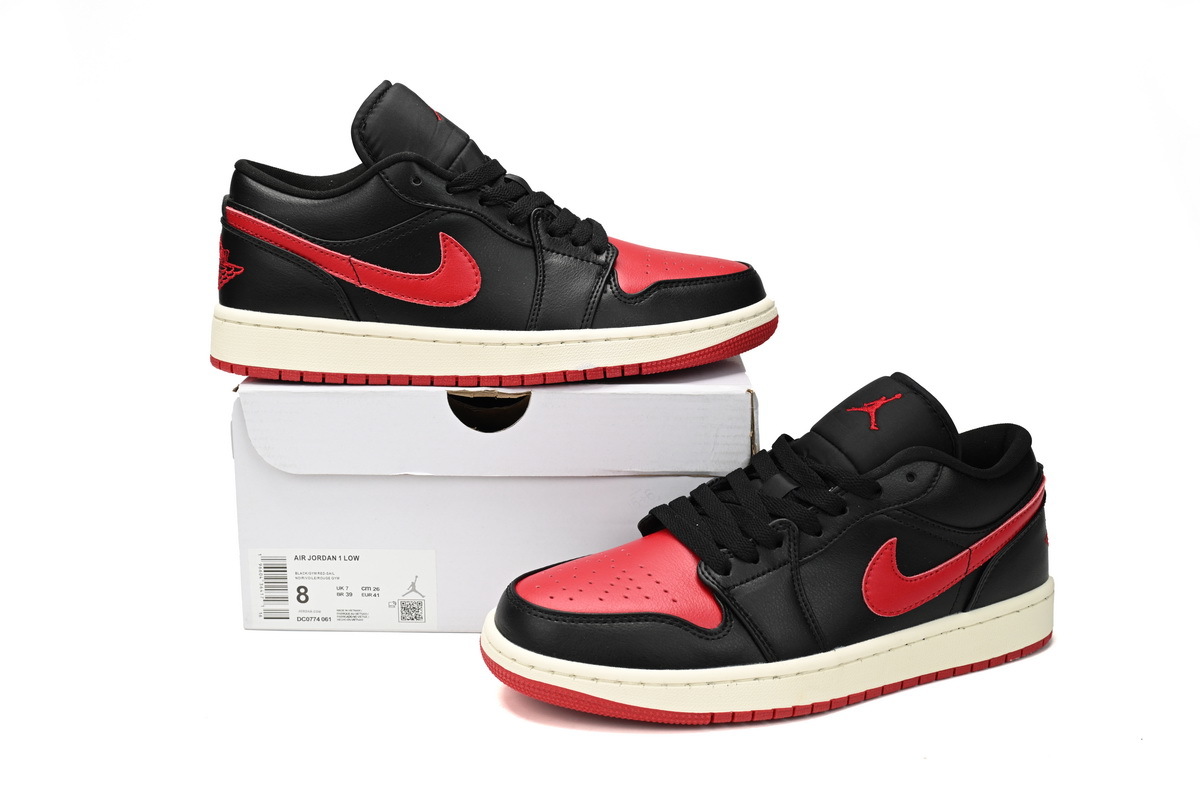  Air Jordan 1 Low Bred Sail DC0774-061