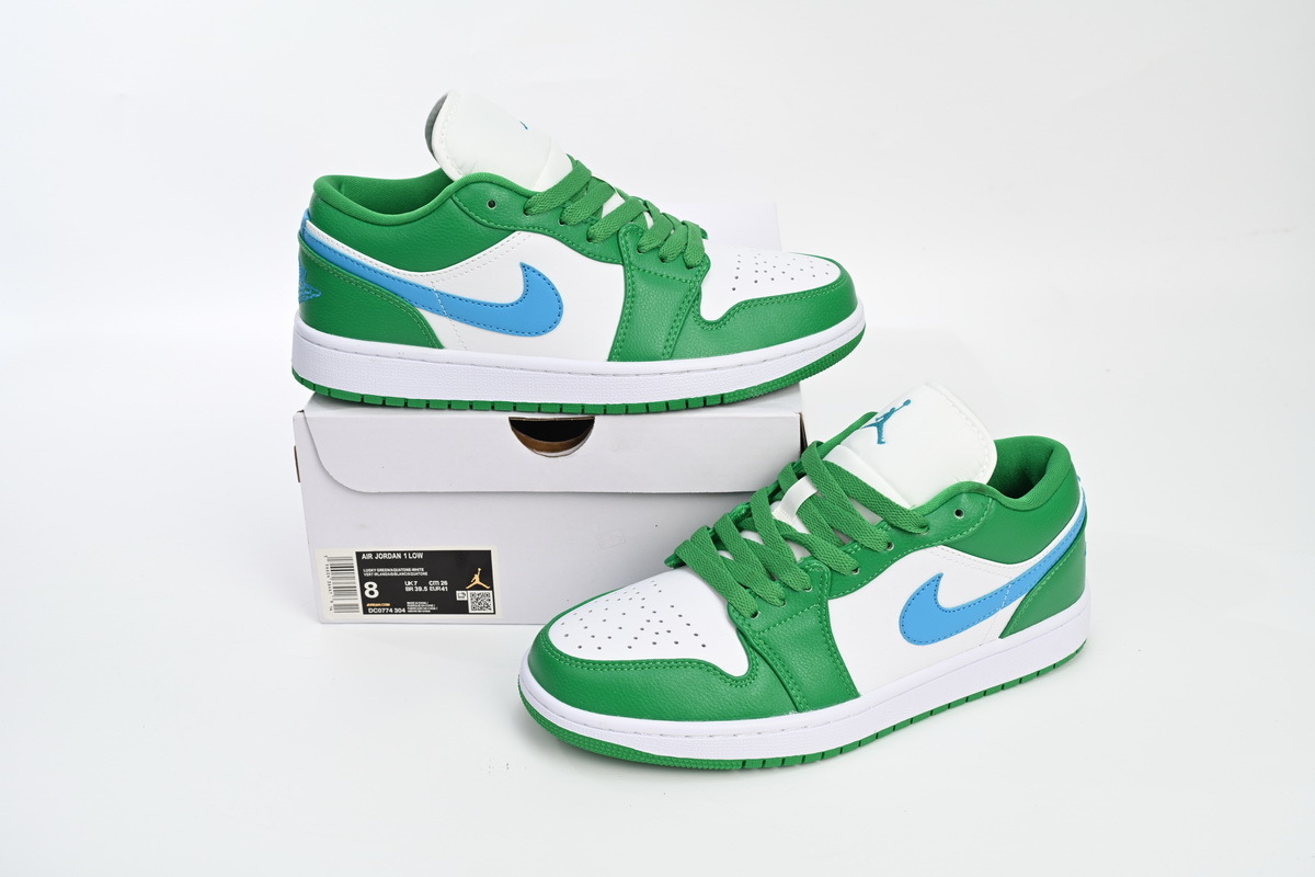  Travis Scott  Air Jordan 1 Low White Green Blue DC0774-304