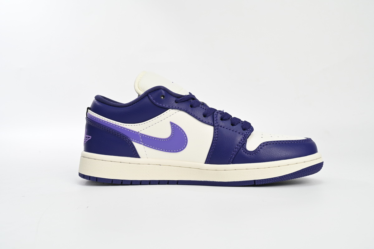 Travis Scott  Air Jordan 1 Low Sail White Purple DC0774-502